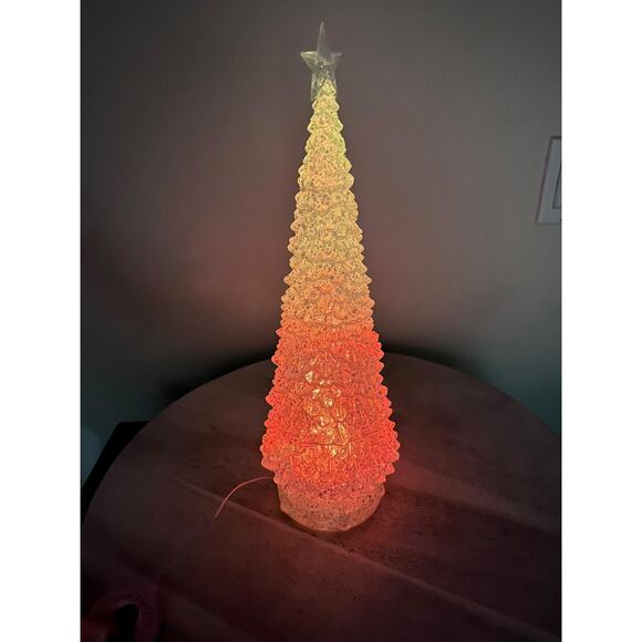 Rachel Zoe LED Color Changing Shimmer Christmas Tree 16” Tabletop Decor NEW - Picture 9 of 10